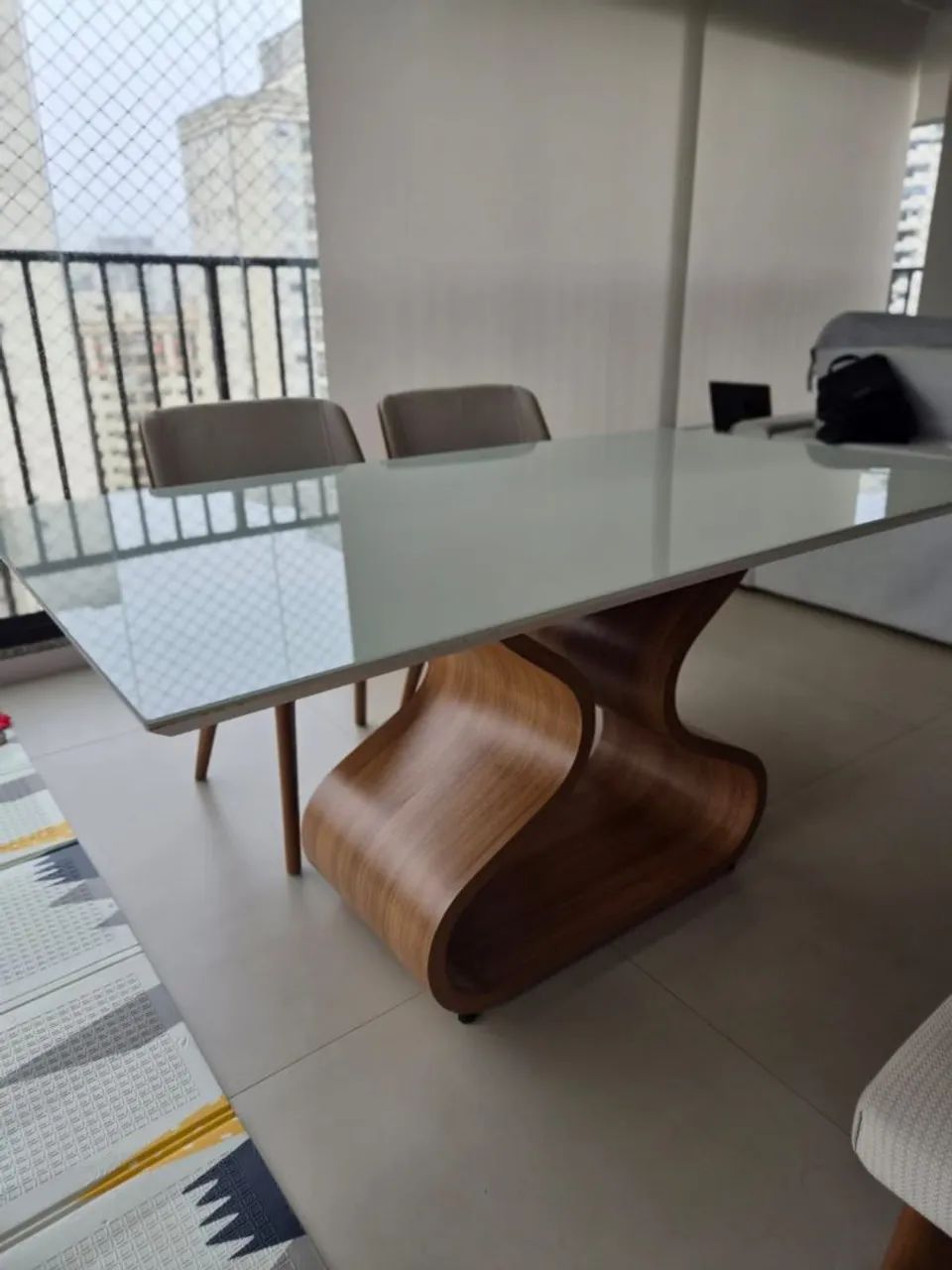 Mesa de vidro off white - Foto 5