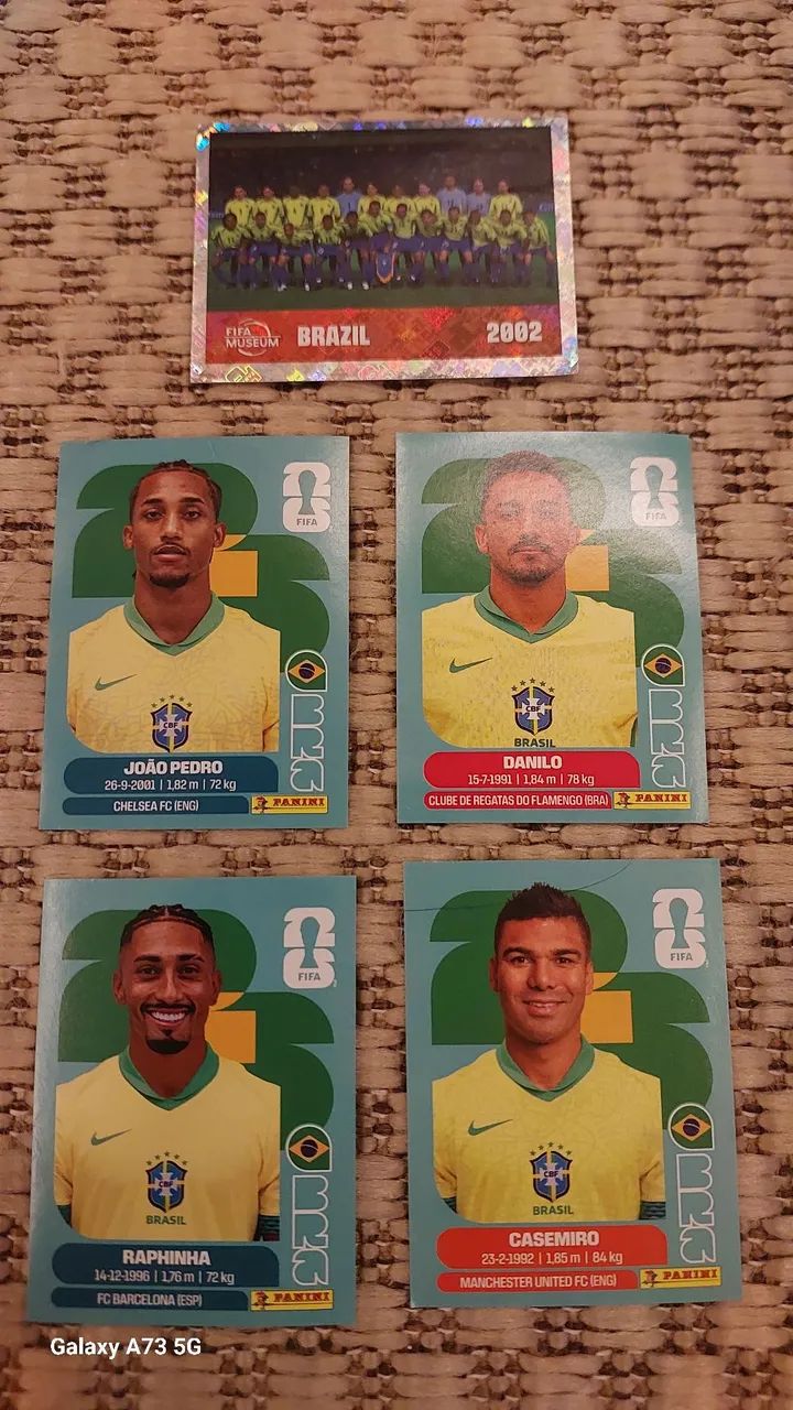 Figurinhas da copa 2026 - 5 figurinhas do Brasil