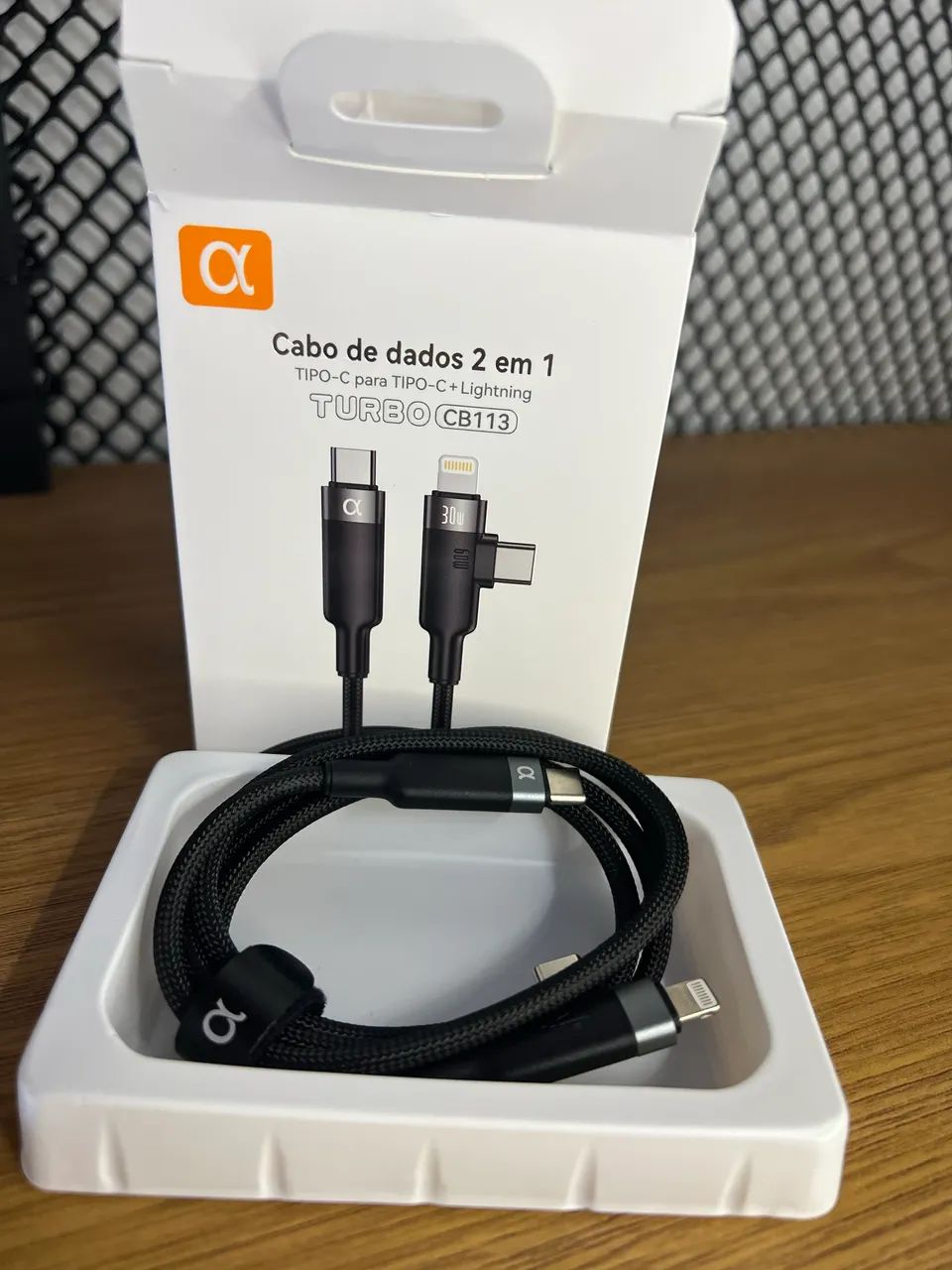 Cabo 2em1 Tipo C Lightning IPhone Android turbo - Foto 4