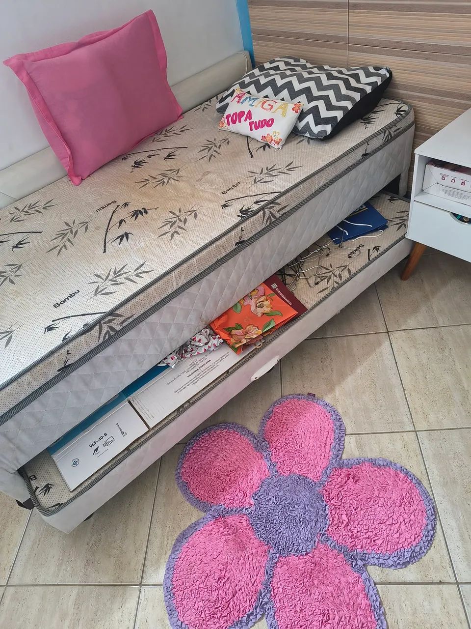 Cama box solteiro conjugada com auxiliar  - Foto 2