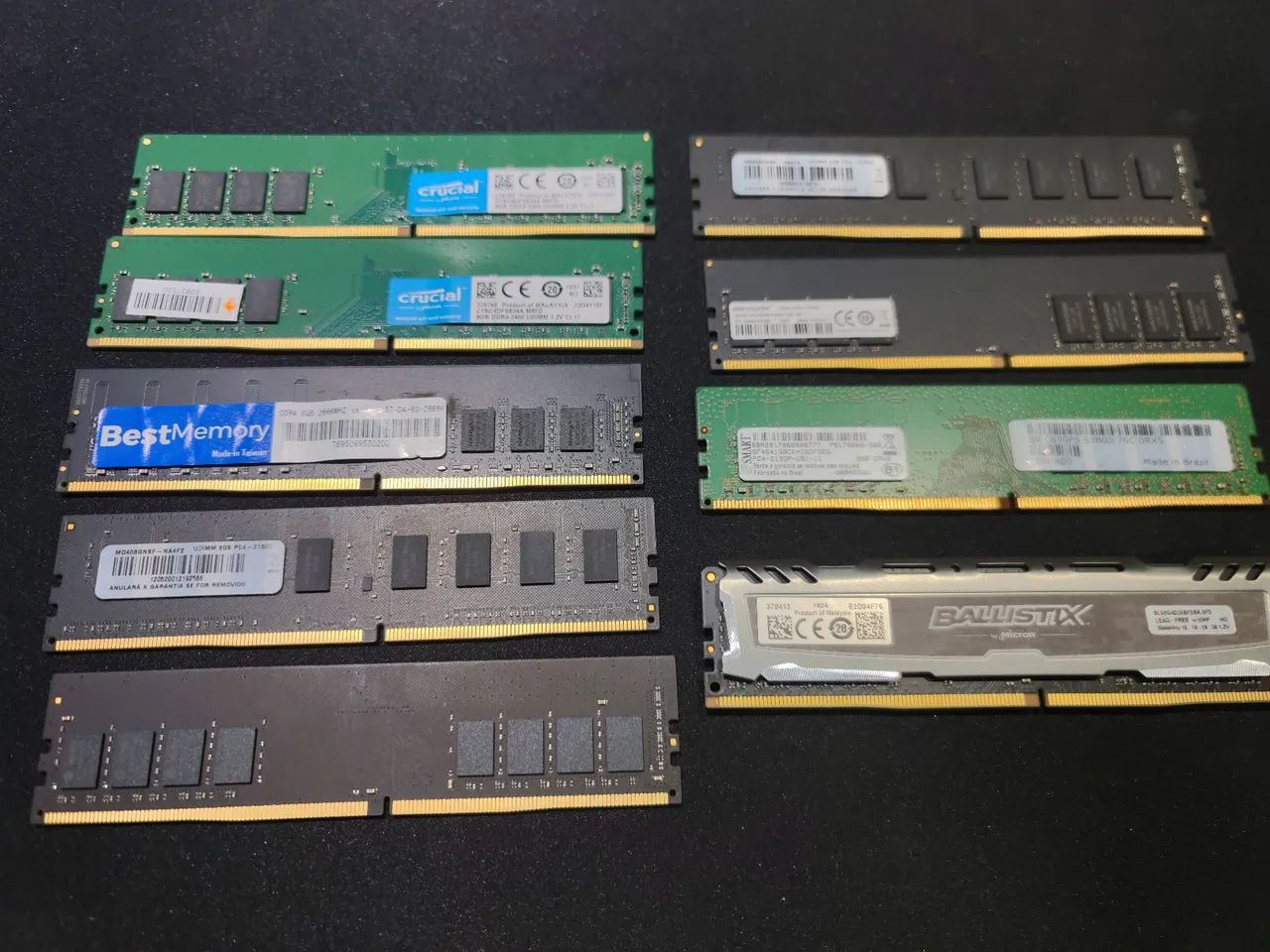 Pack 9 memória ram 8gb ddr 4