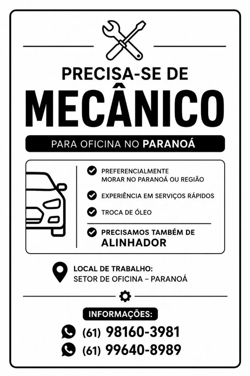 Vaga para mecânico