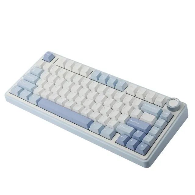 Teclado Mecânico Aula F75 - Sea Salt Blue (Switch Greywood V3) - Foto 4