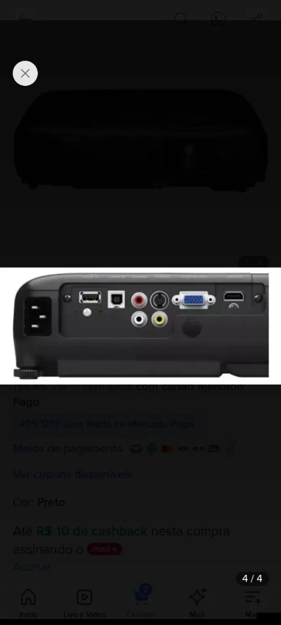 Projetor epson Power lite s18  - Foto 3