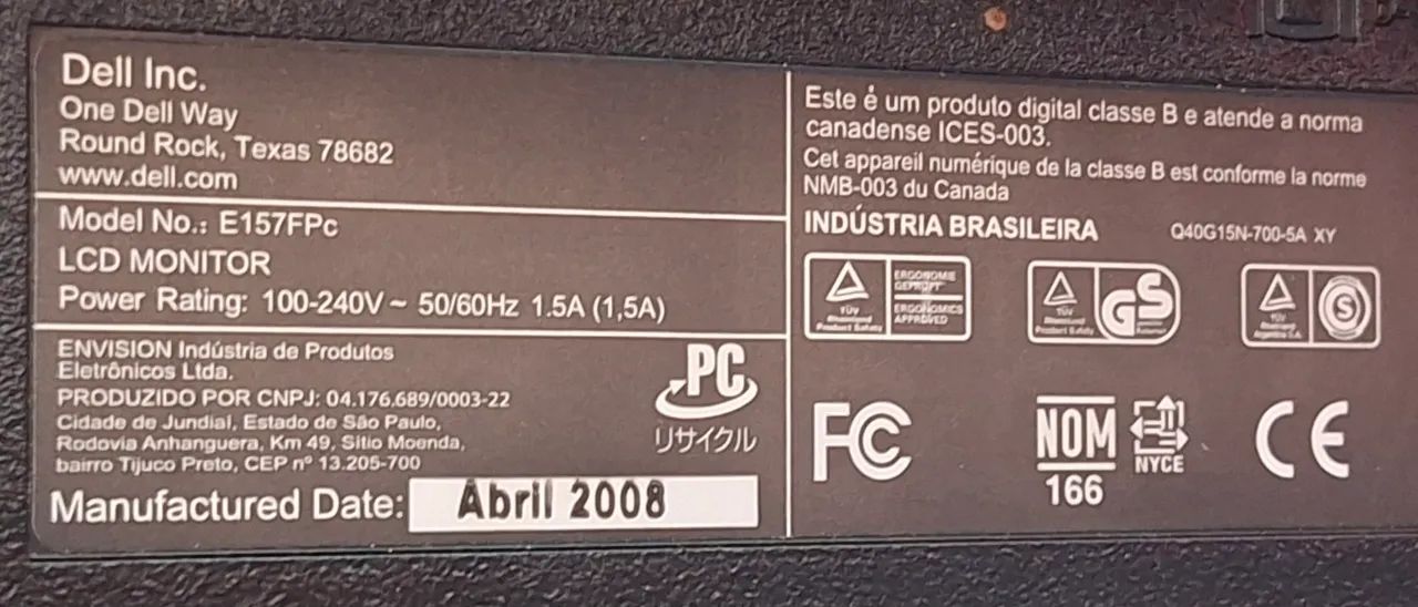 Monitor dell e157fpc - Foto 2