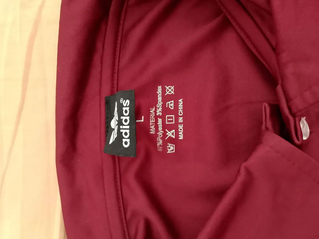 Camisa vermelha vinho, adidas - Foto 3