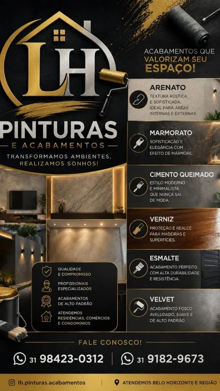 Pinturas e acabamentos e reformas 