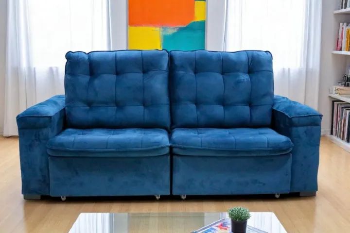 Sofá Vipon Retrátil e Reclinavel Espuma D33 2,30m Oferta