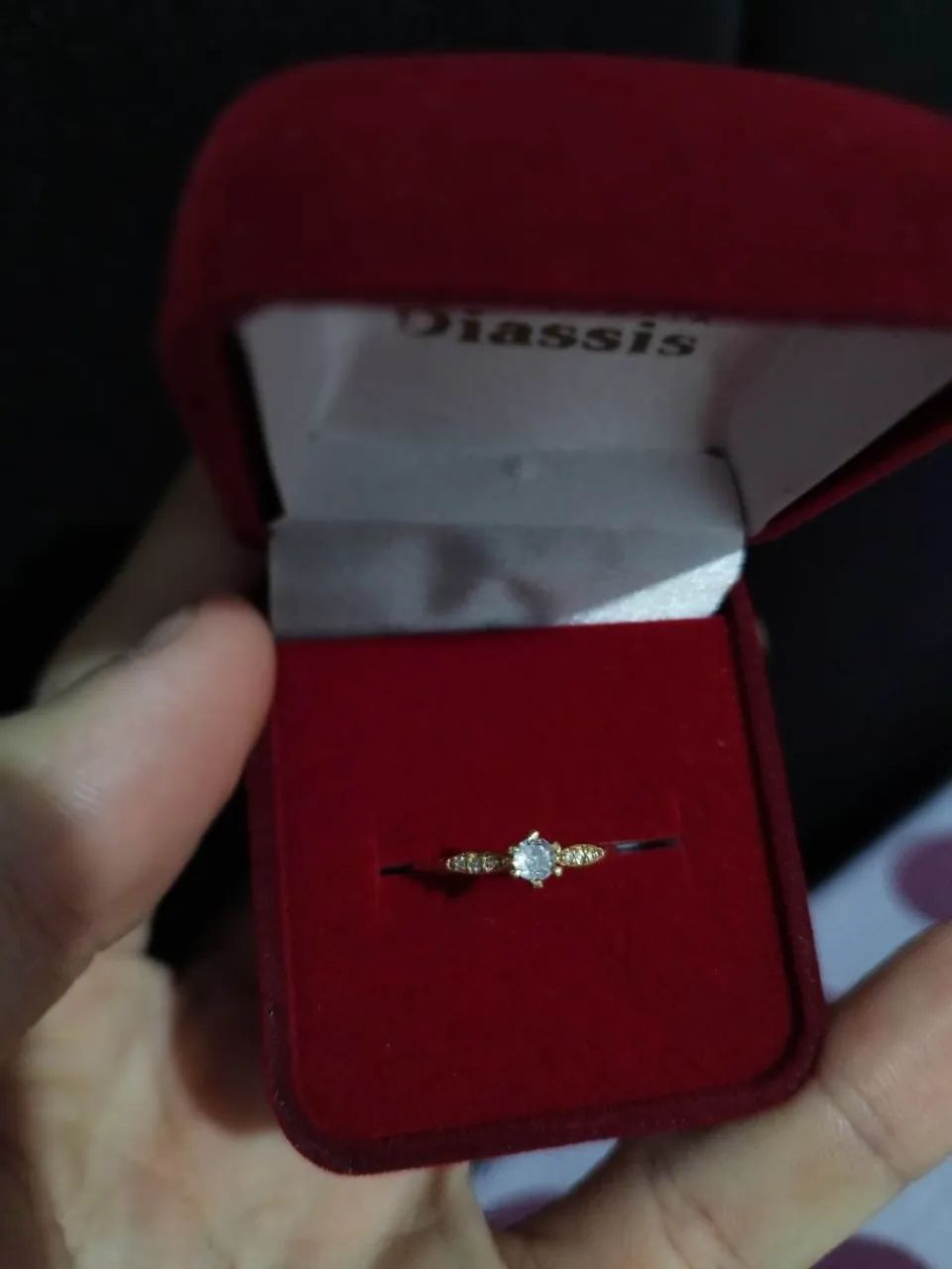 Anel solitário Ouro 18k tamanho 15 - Foto 3