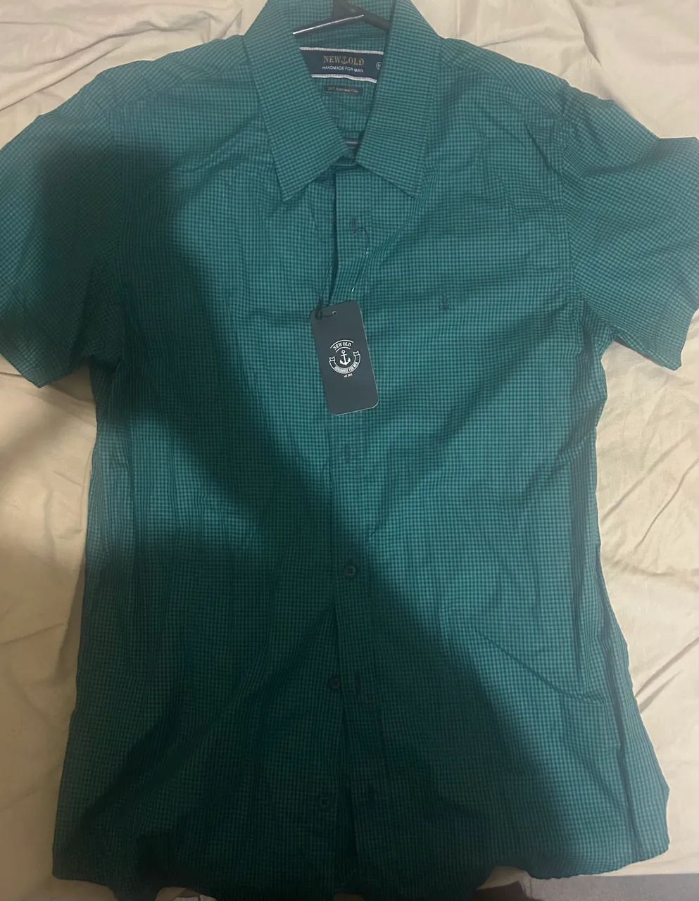 camisa social manga curta, new old. Nova. 