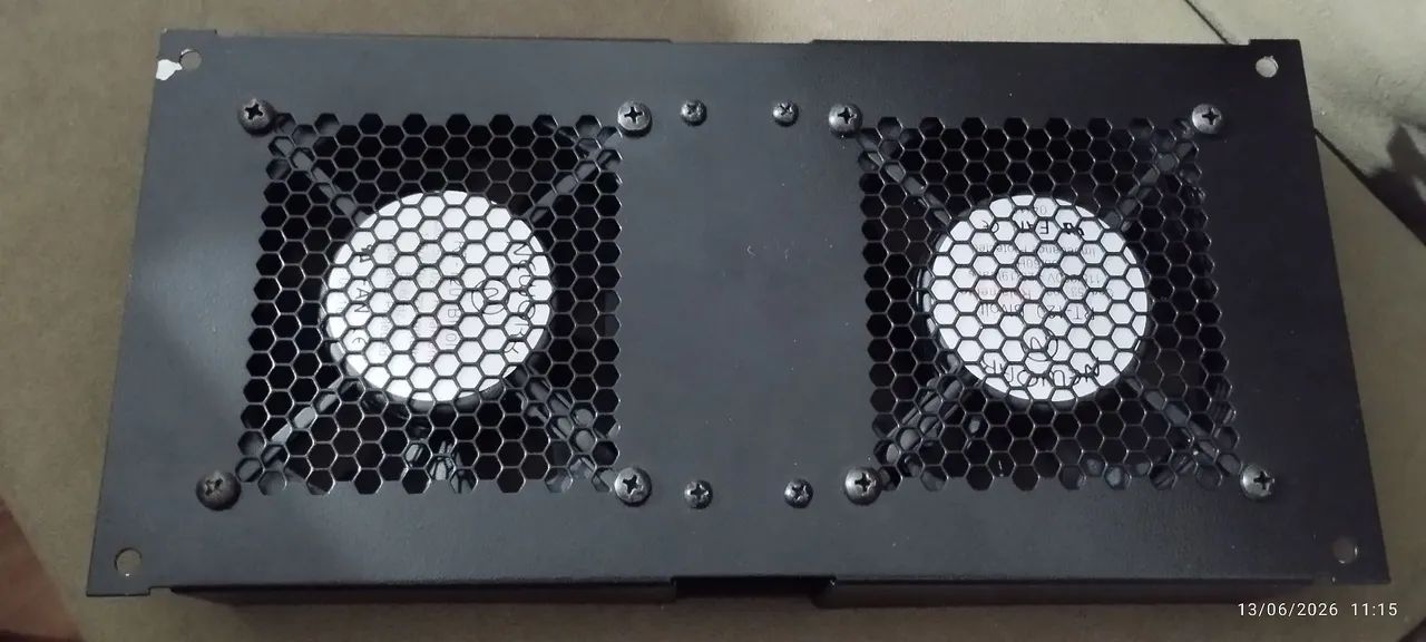 VENTILADOR DOBLE PARA ARMARIOS RACK bivolt 