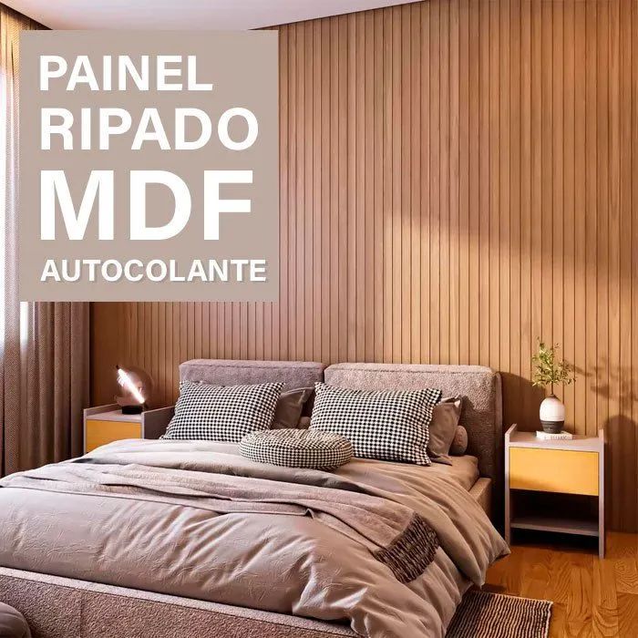 Painel MDFl ripado autocolante, fácil aplicação  - Foto 2