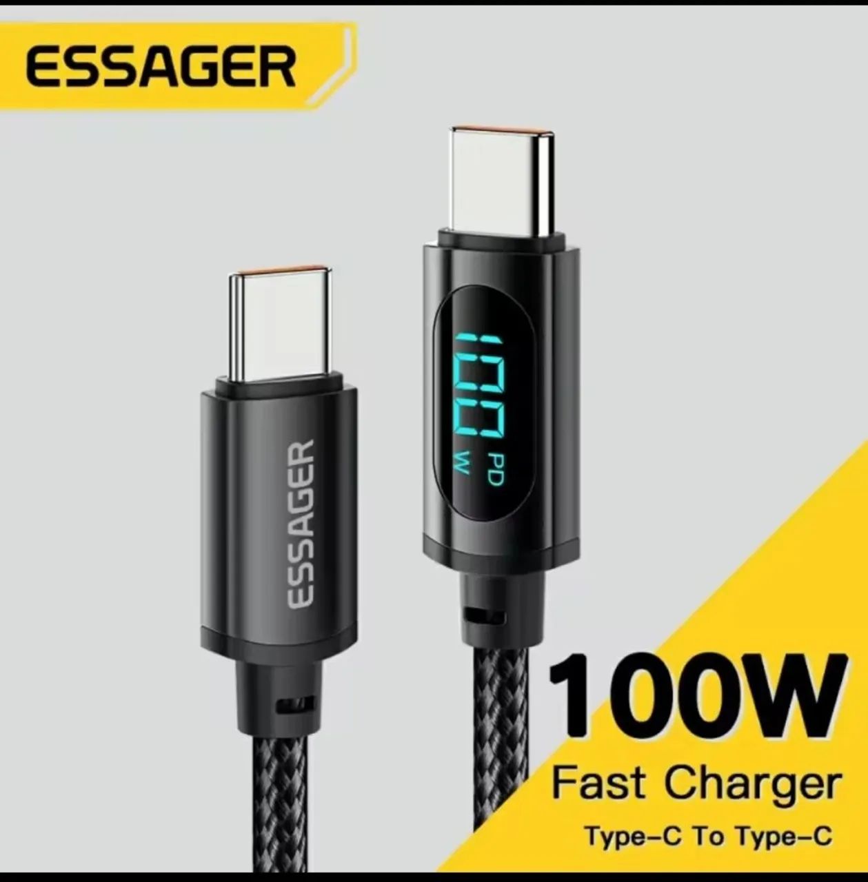 Cabo USB-C de 2 metros com display digital  - Foto 4