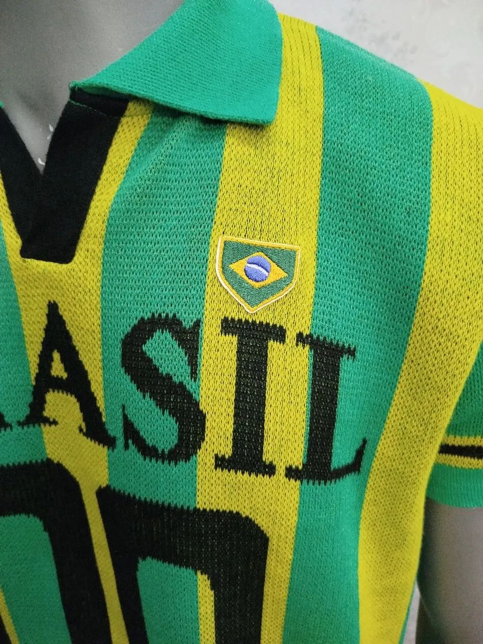 Camisas tricô Brasil estilo retrô  - Foto 3