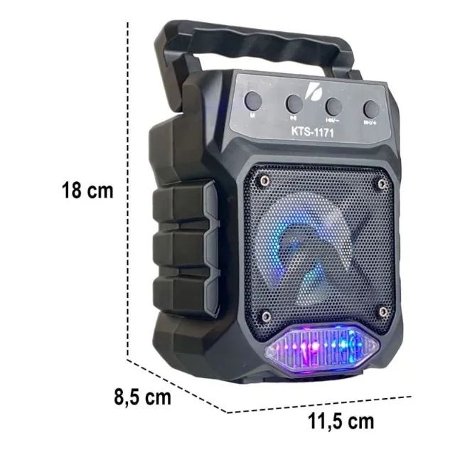 Caixa De Som Amplificada com karaokê Com Microfone Bluetooth, Pendrive, Usb, Fm ,Sd p10 - Foto 5