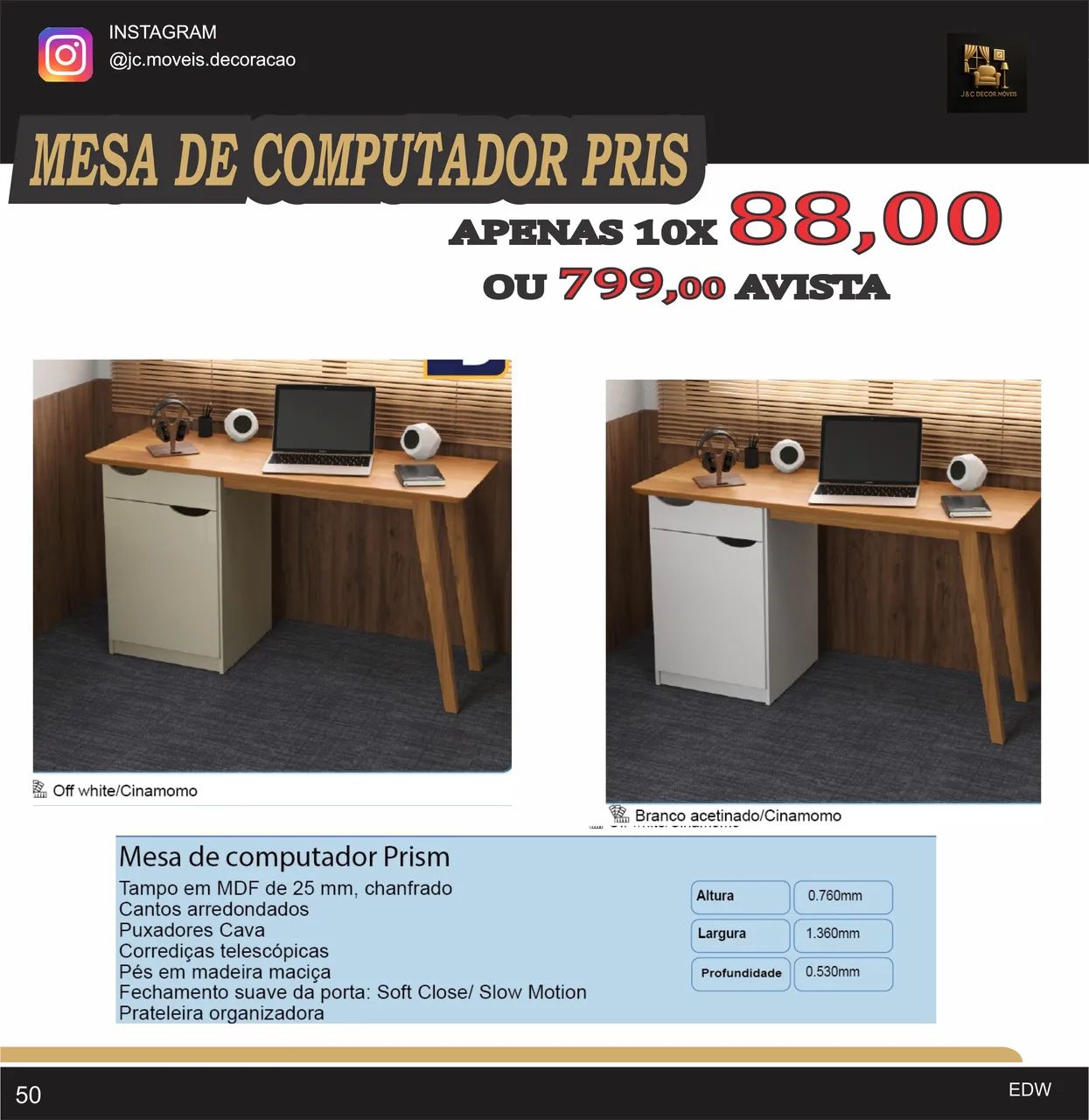 MESA DE COMPUTADOR PRIS MDF