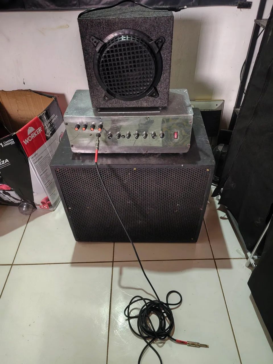 Amp de contrabaixo + gabinete 18 Polegadas. 300w 