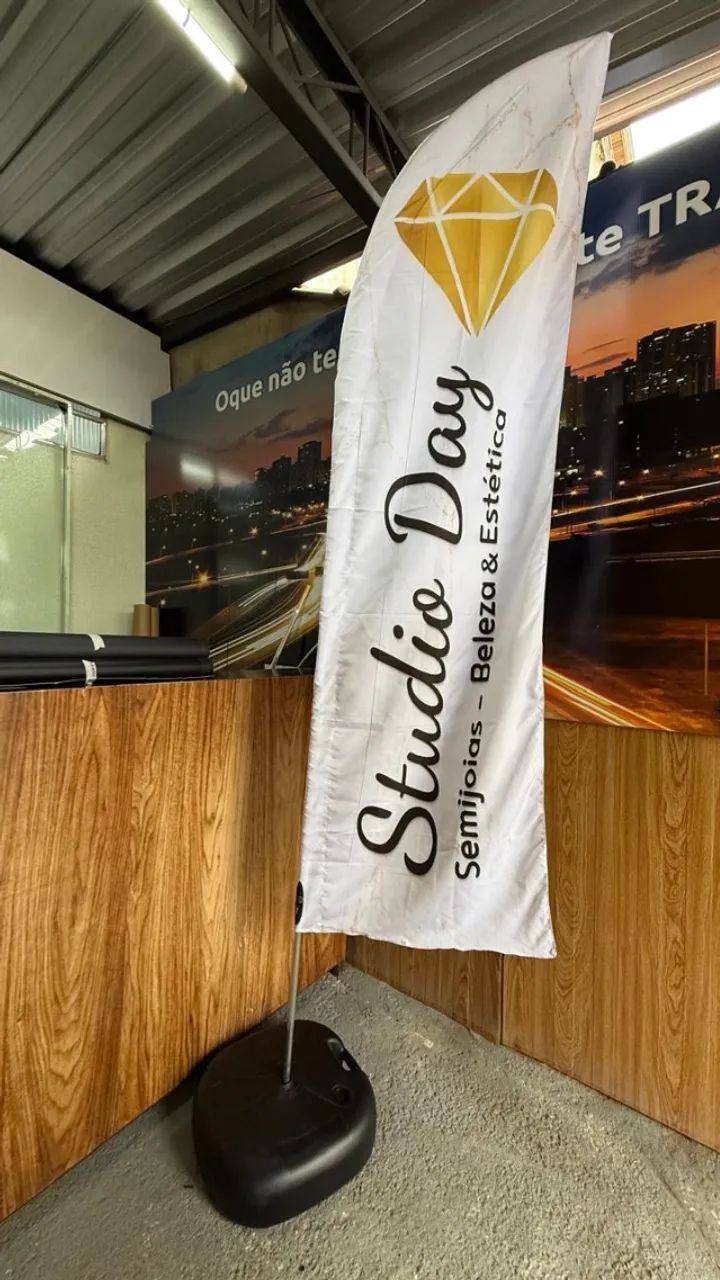 ? WIND BANNER COMPLETO 2,80 x 0,70 | ARTE GRÁTIS - Foto 3