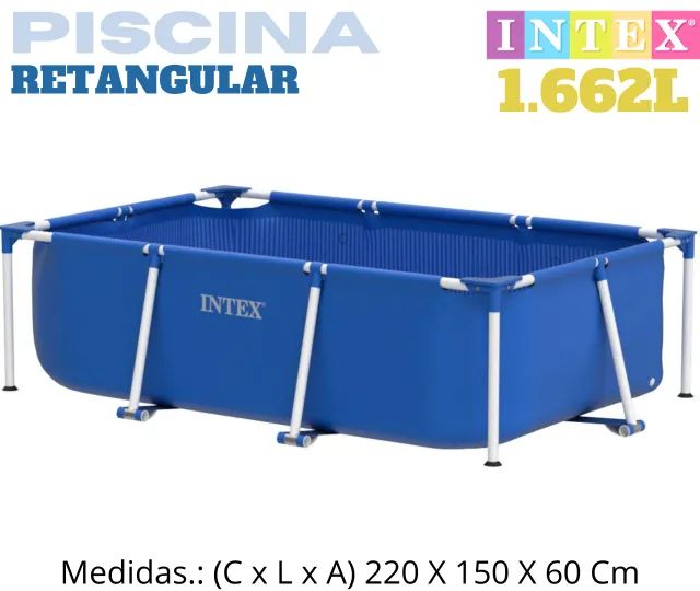 PISCINA INTEX RETANGULAR METAL FRAME 1.662 LITROS. - Foto 2