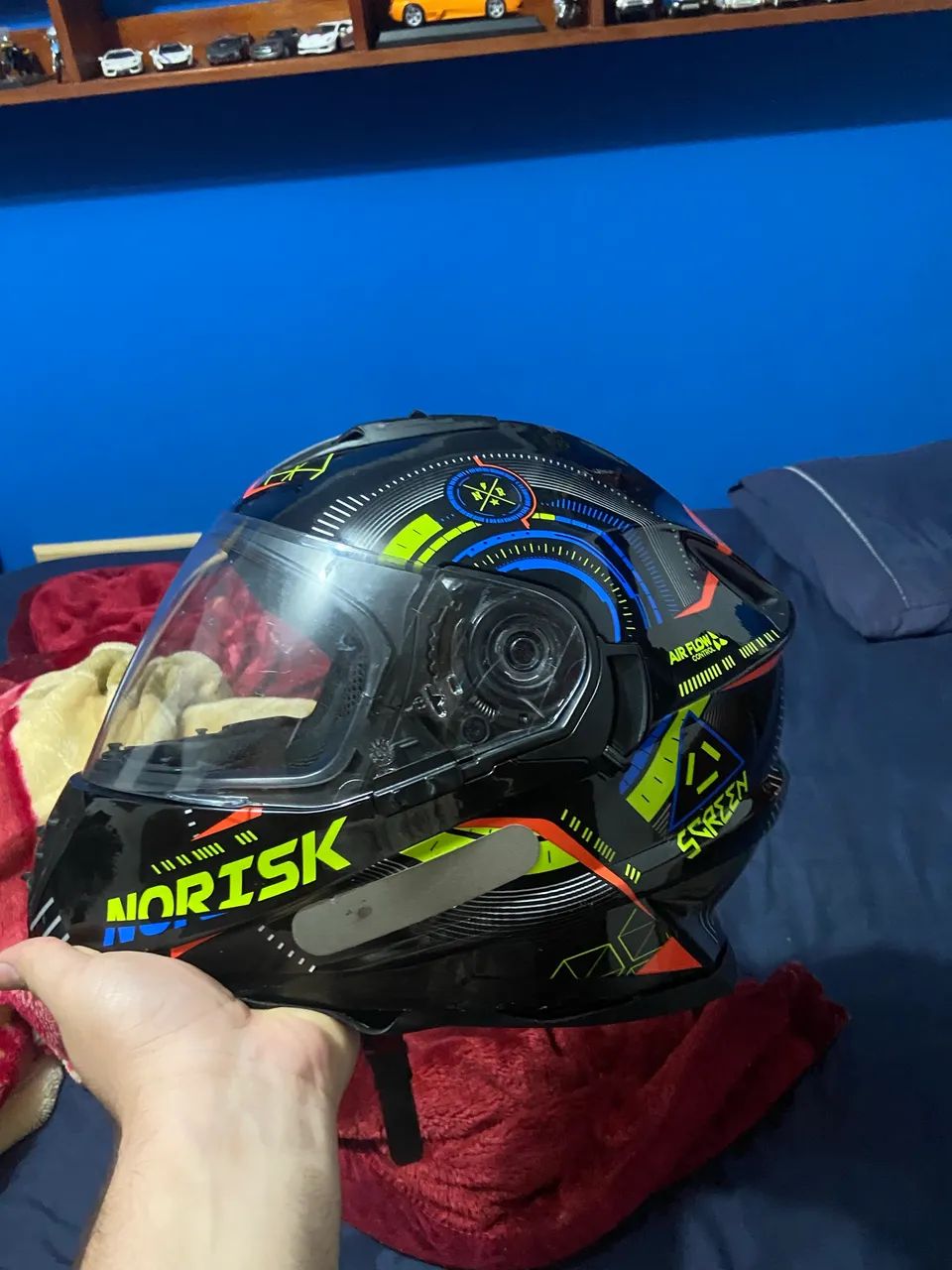 Capacete norisk FF302 SCREEN PRETO  - Foto 3