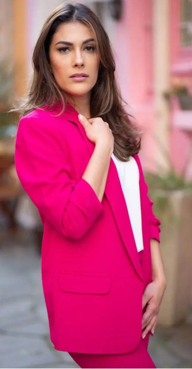 Blazer alfaiataria,  preto. - Foto 4