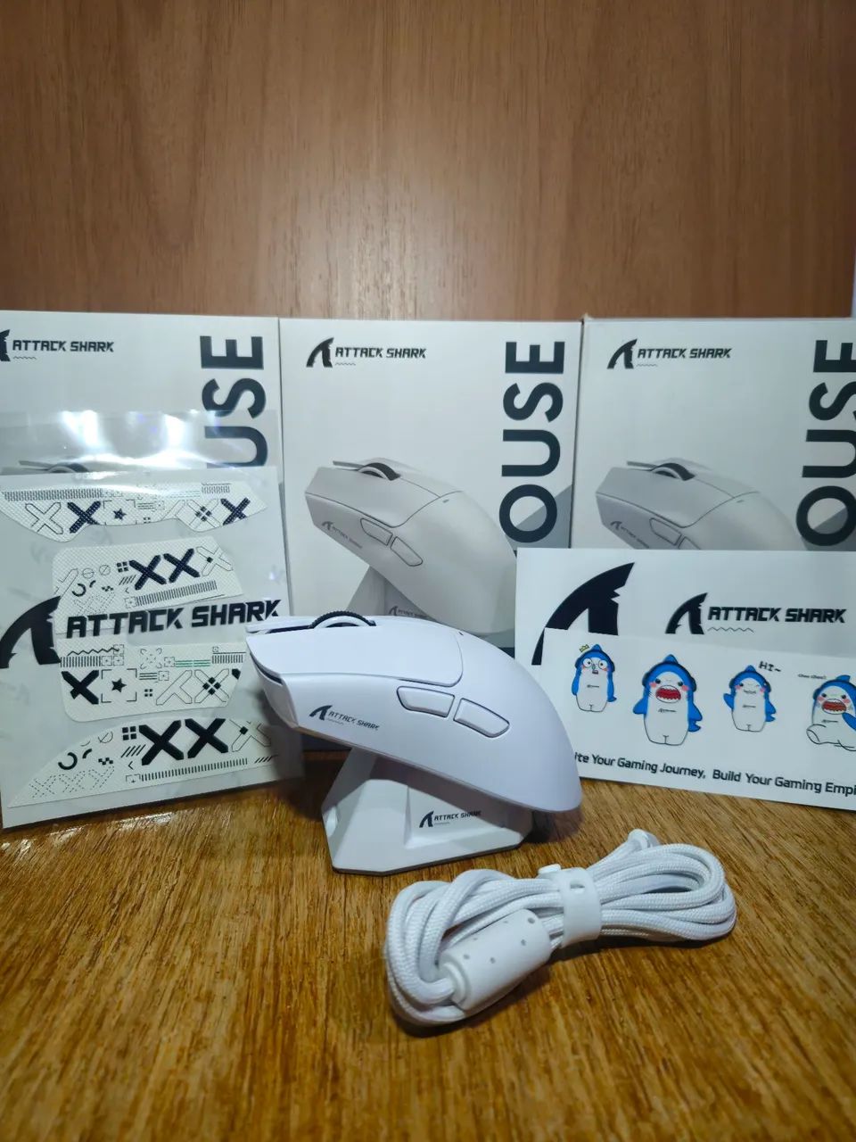Mouse gamer shark attack x11 Branco Novo
