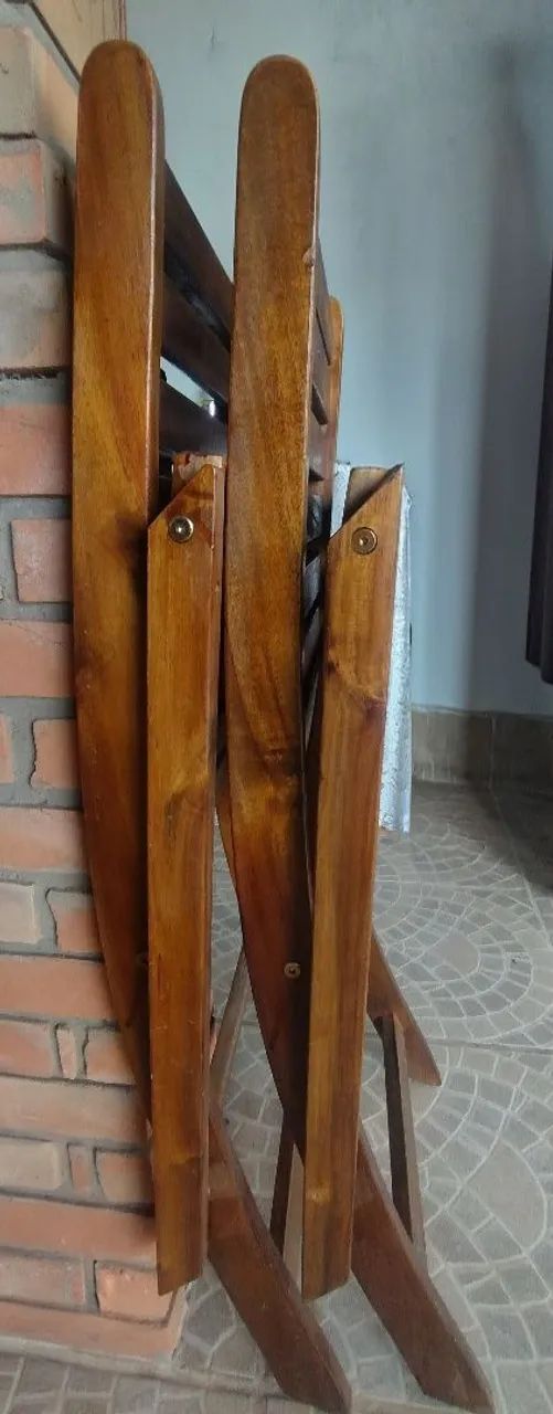 Par de Cadeiras Dobráveis em Madeira - Foto 2