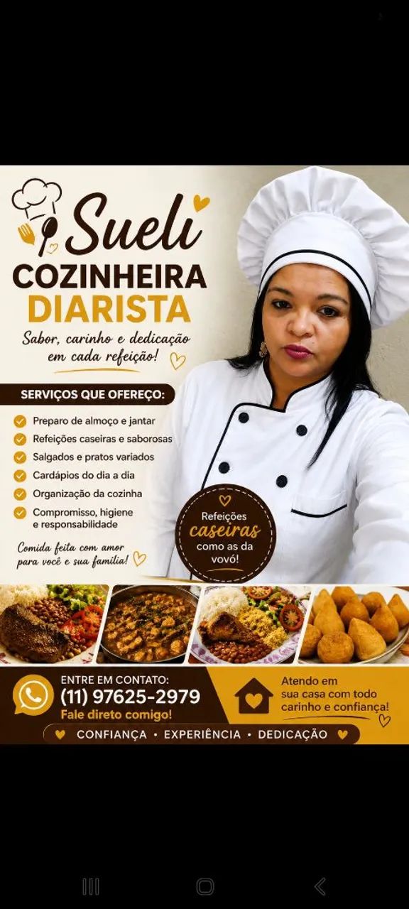 Cozinheira diarista 