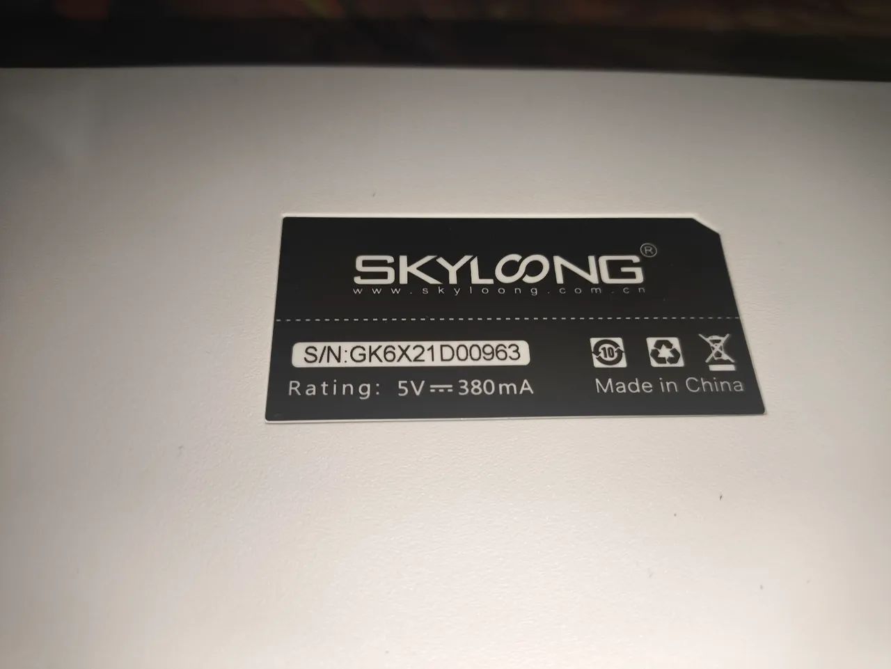 Teclado Mecânico Skyloong GK6X RGB 60% Branco Rosa e Verde - Foto 4