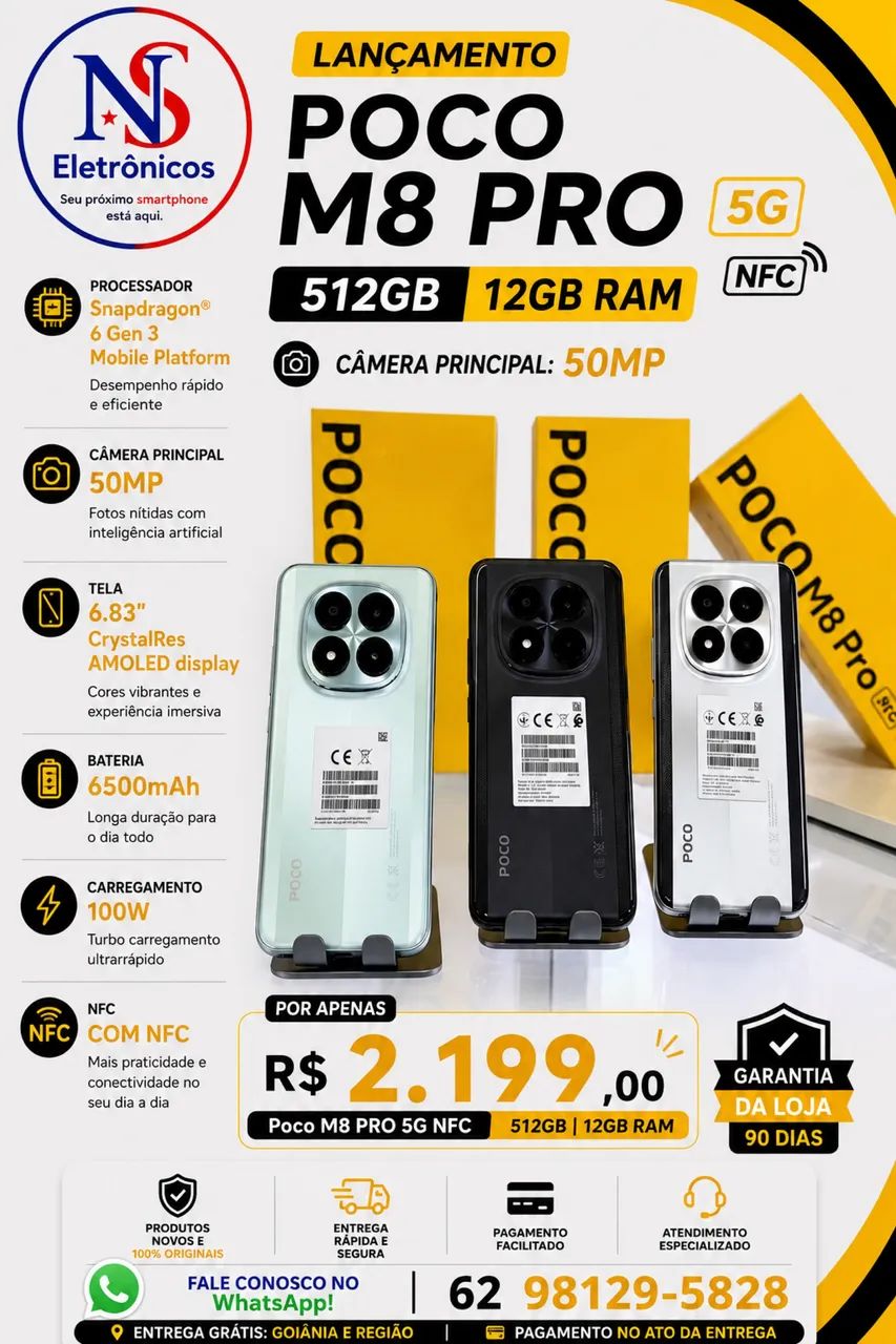 Xiaomi Poco M8 Pro 512-12 Lacrado