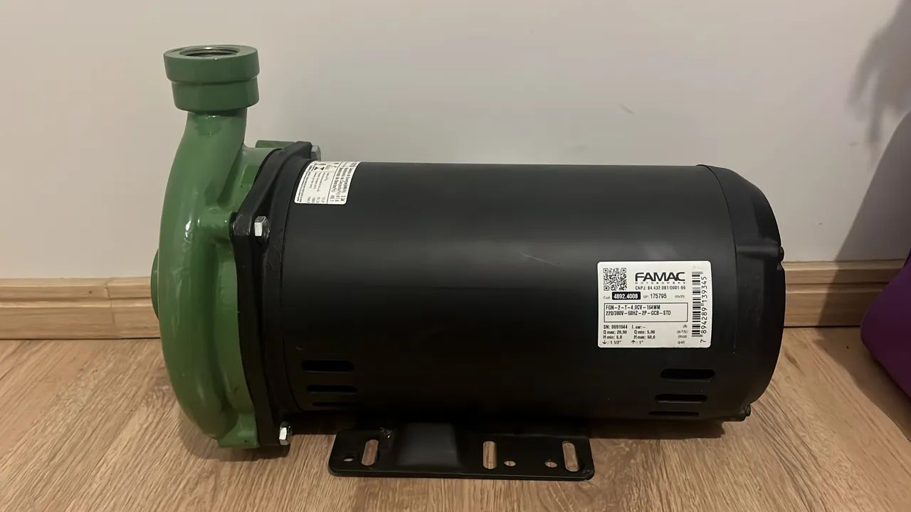 Motobomba FAMAC 4 CV Trifásica - Seminova Revisada - Foto 2