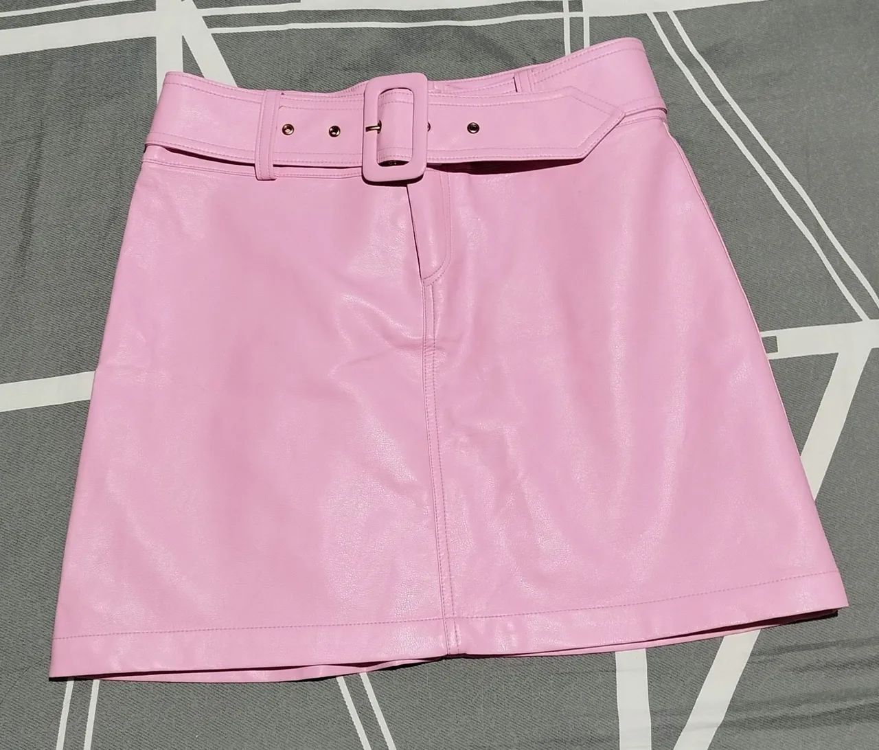 Saia rosa com cinto Petit Rose - G