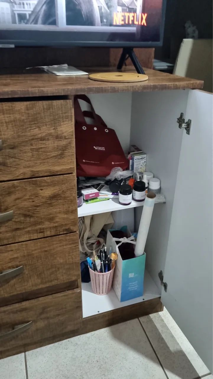 Cômoda com sapateira 4 gavetas MDF  - Foto 3