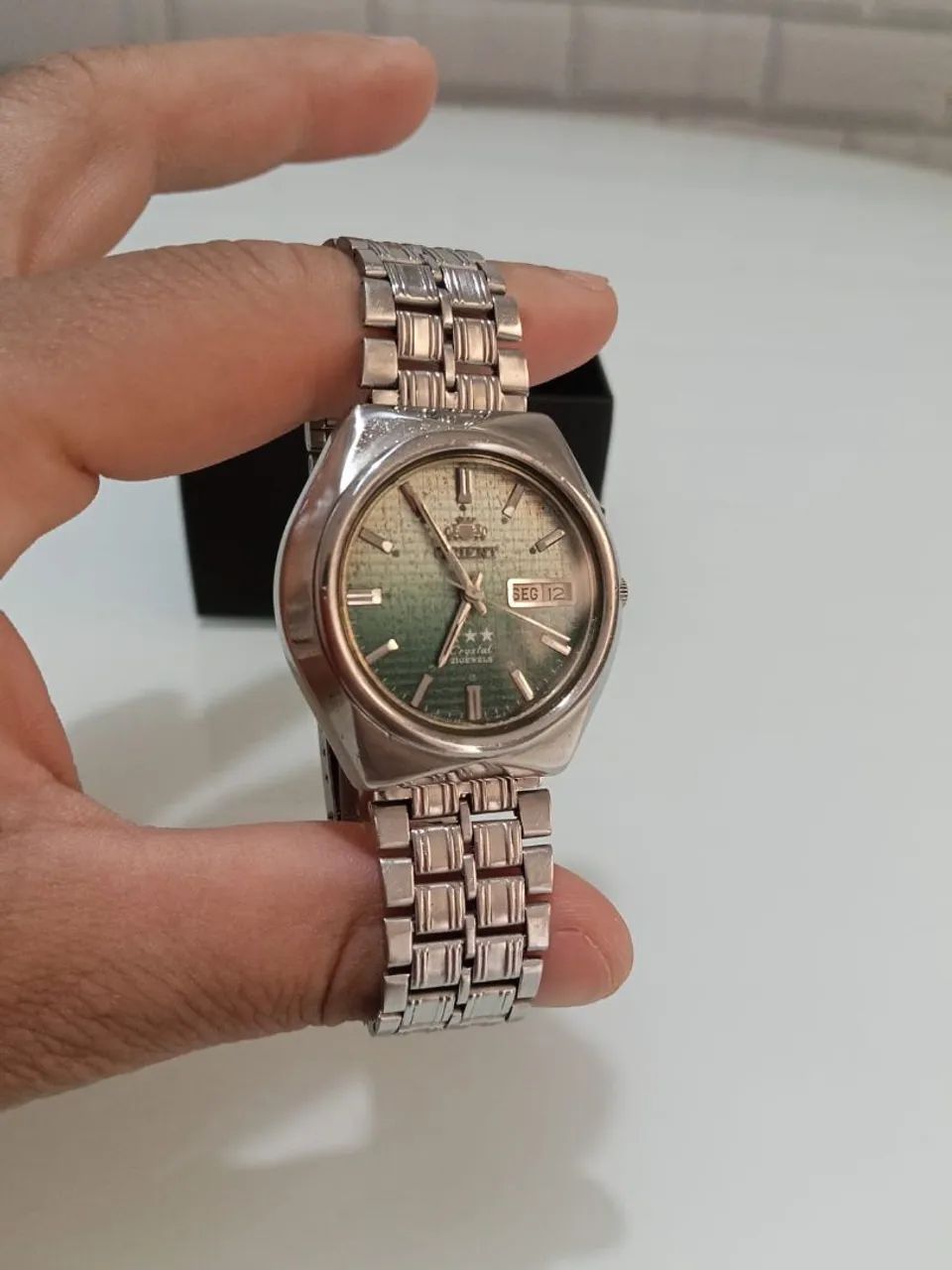 ORIENT CRYSTAL Tristar Gradial Blue - impecável  - Foto 3