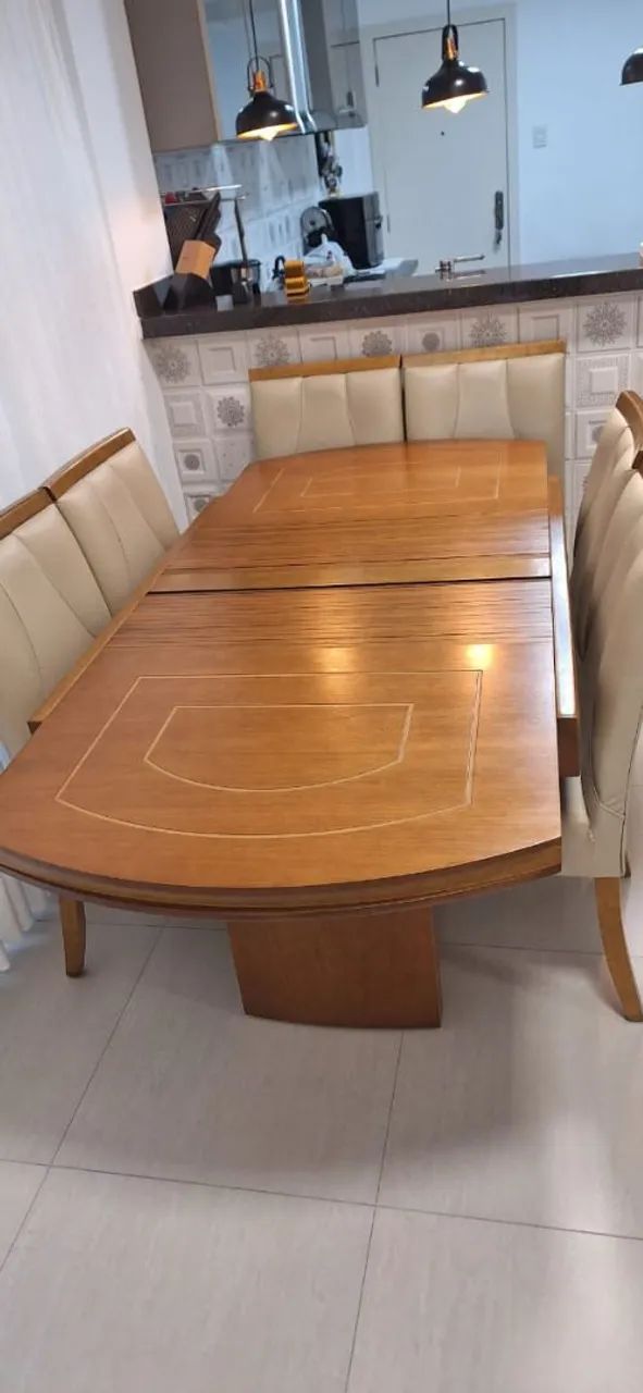 MESA DE JANTAR EXTENSÍVEL com 6 cadeiras  - Foto 4