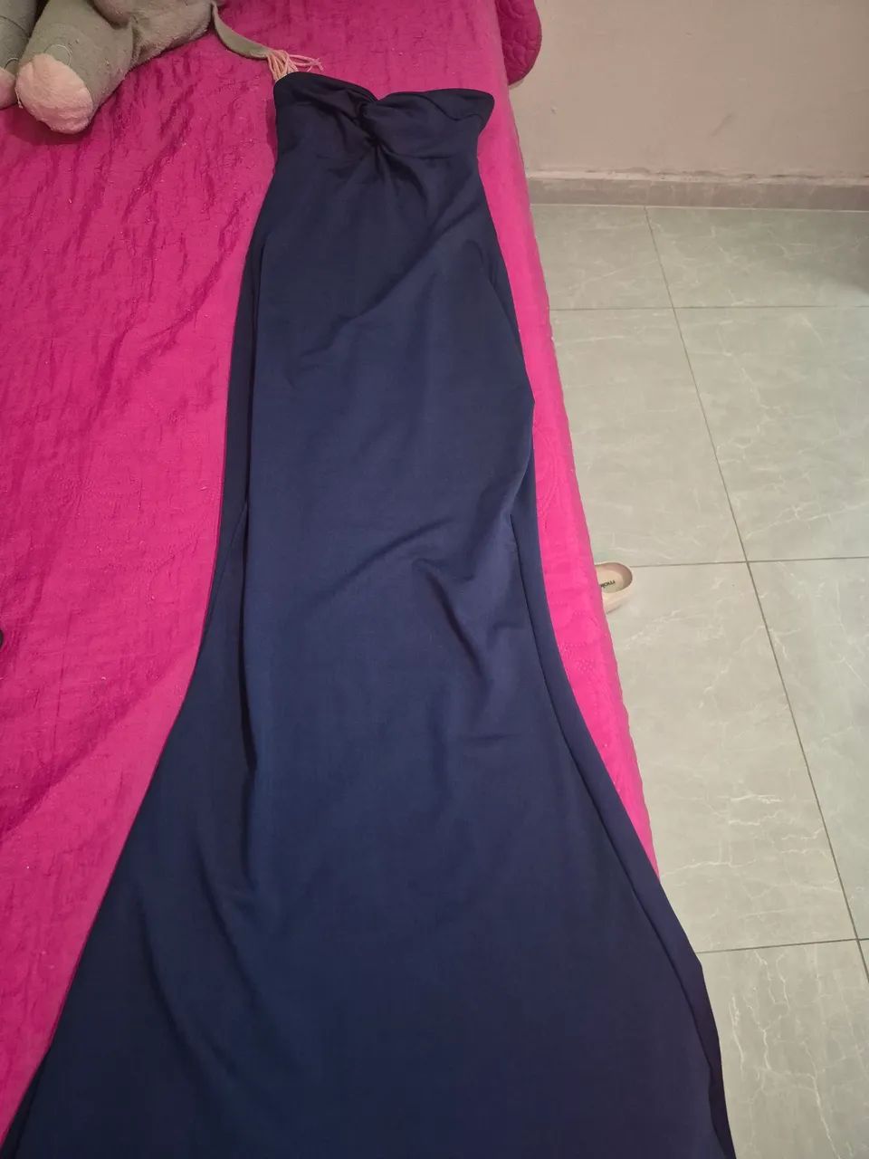 Vestido longo azul marinho  - Foto 2