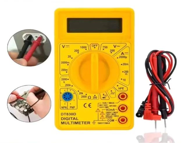 [NOVO] Multimetro Digitar Profissional Cabo Multiteste com Bateria 9V - Foto 2