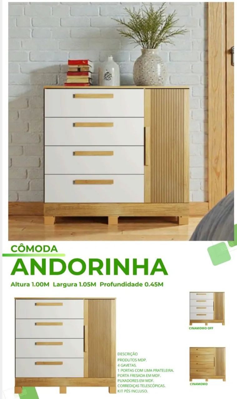 Cômoda andorinha pronta entrega peça nova dicasabh - Foto 3