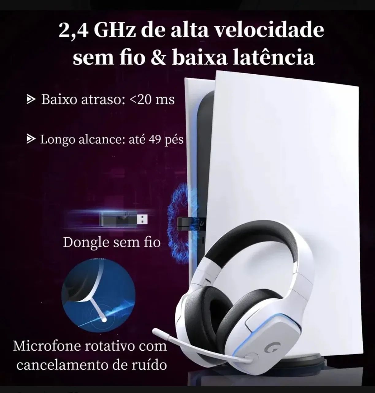 Headset Gamer wireless e Bluetooth  - Foto 2