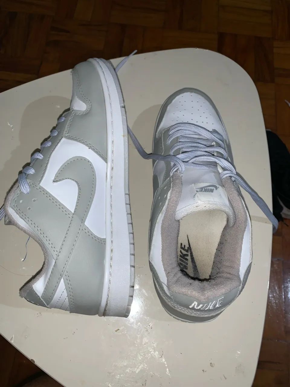 Tênis Estilo Dunk Low Cinza e Branco - Tamanho 39 - Foto 3