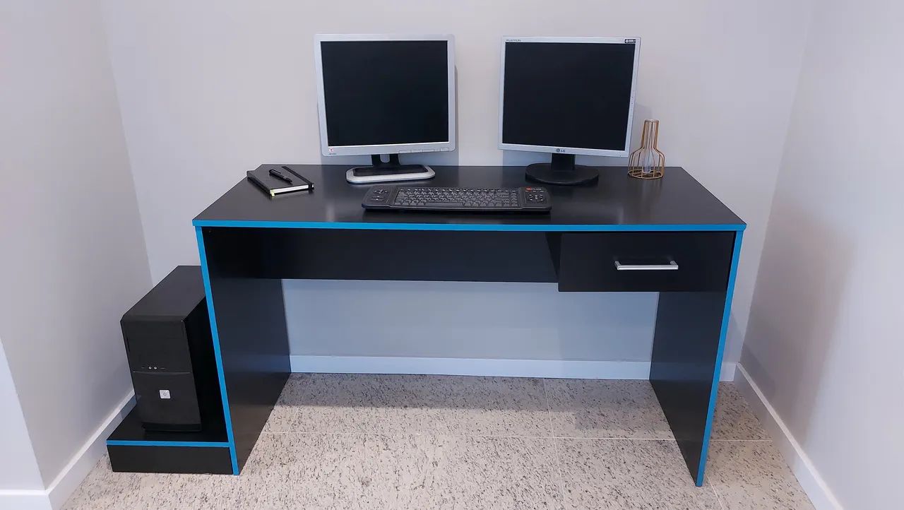 Mesa GAMER azul NOVA promoção mesa de computador 