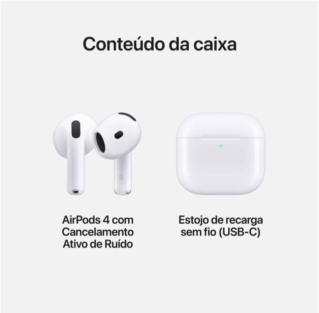 Apple Airpods 4 com cancelamento ativo de ruídos - Novo! Lacrado! Com NF! - Foto 3