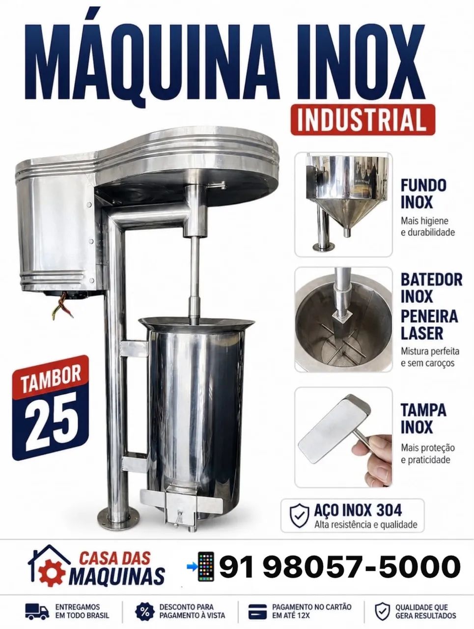 Máquina de açaí inox  - Foto 3