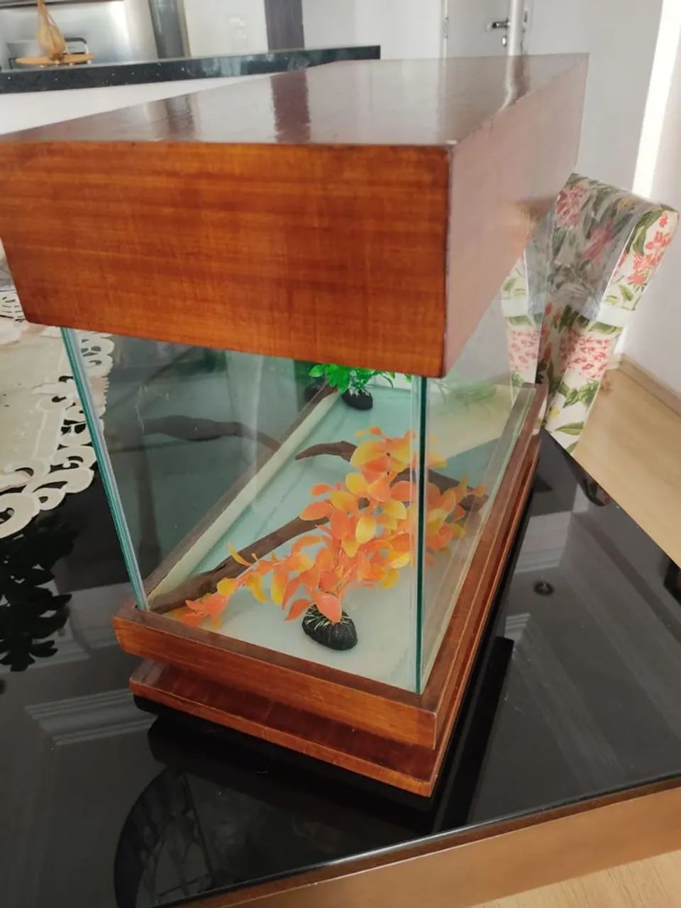 Aquário estilo retrô peça única para decoração  - Foto 2