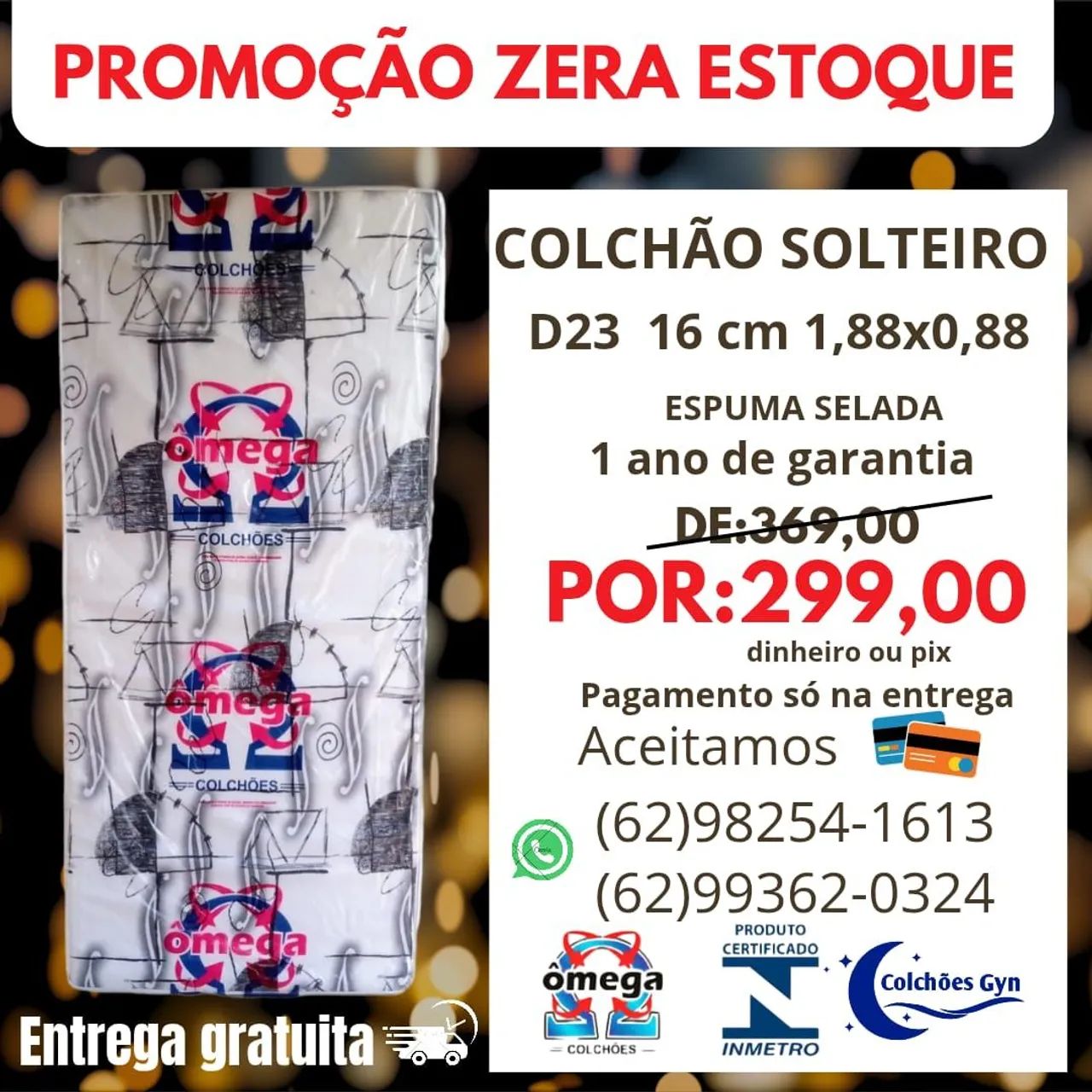 COLCHÃO SOLTEIRO D23 16CM