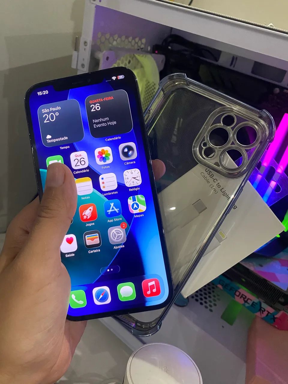 iPhone 12 Pro Max - Azul - Impecável - Foto 3