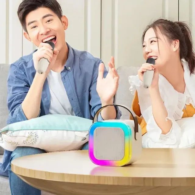 Caixinha De Som Karaokê Bluetooth Com 01 Microfone - Foto 2