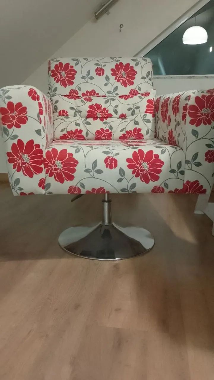 Poltrona giratória florida elegante - Foto 2