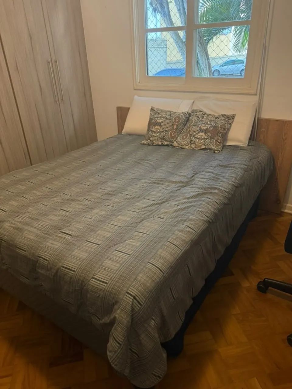 Cama box + colchao casal herval