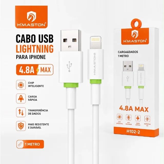 Cabo de Dados e Carregamento Rapido iPhone 4.8A Hmaston - Foto 3